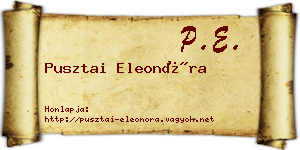 Pusztai Eleonóra névjegykártya