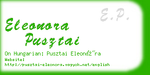 eleonora pusztai business card